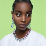 Chroma clip earrings, Oversized crystals